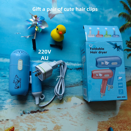 Children's Foldable Hair Dryer 450w Power, High Air Volume, Quick Drying, Student Dormitory, Convenient For Home Use And Travel