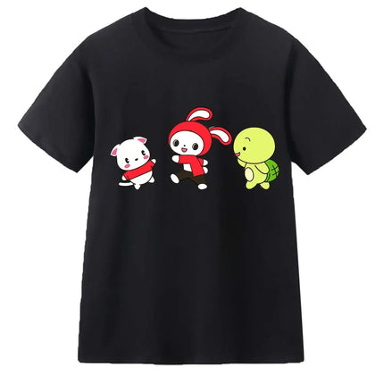 Kids Maizen JJ and Mikey T Shirt  Boys 100% Cotton Cartoon Tee Girls YouTube YouTuber Printed Top Wish Asha Children Clothes