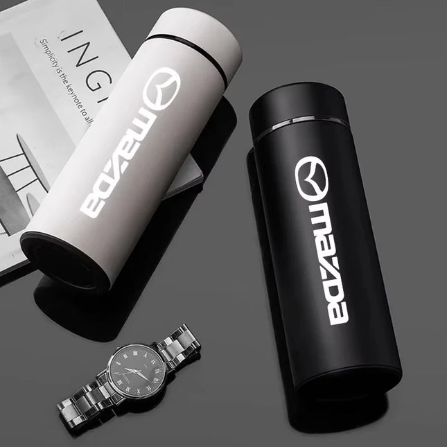 Car Smart Thermos Bottle With Temperature Display Coffee Cup For Mazda 3 6 Atenza Axela Demio CX3 CX5 MP MS RX8 Car Accessories