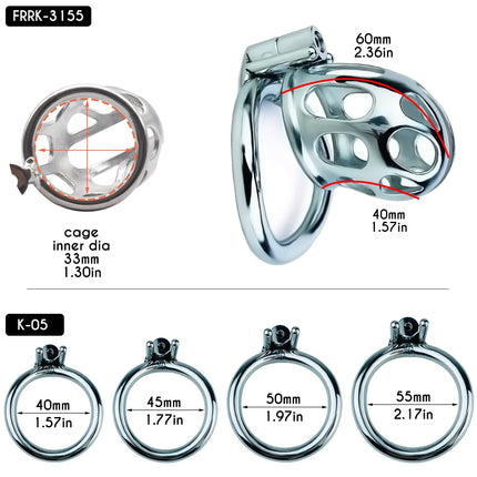 FRRK Steath Lock Steel Chastity Belt, Hex Screw Lock Cock Cage, Male SM Chastity Device Bound To Prevent Cheating Adult Men Gay