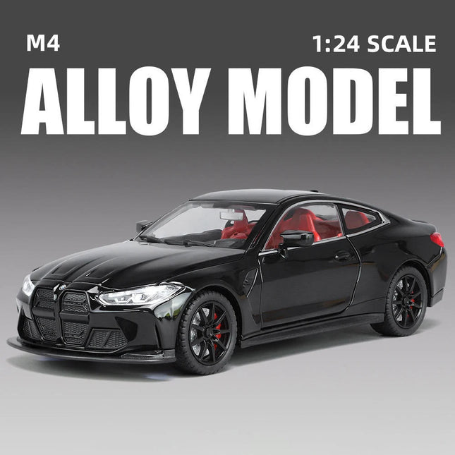 1:24 M4 G82 Coupe Alloy Sports Car Model Diecasts Metal Vehicles Car Model Simulation Sound Light Collection Chlidrens Toys Gift