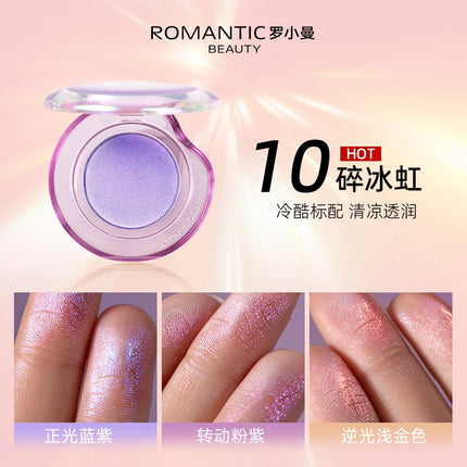 Romantic Beauty Iluminador Maquillaje Chameleon Highlighter Eye Palette High gloss Powder Body and Face Pearl Brightening