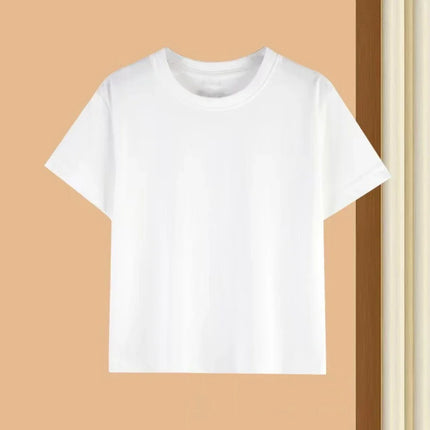 Dog Man Print Kawaii Anime Children Casual Short Sleeved Cotton T-shirt Top Baby Tee Summer Fashion Kid T-shirt Boy Girl Clothes