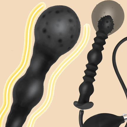 Folding Inflatable Anal Plug Super Huge BDSM Inflate Buttplug Expandable Dildo Pump Anal Dilator For Women/Men Vaginal Anal Toys
