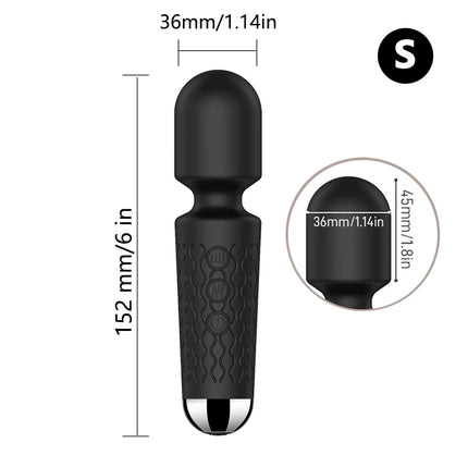 Powerful Huge Head Vibrator for Female Masturbation Orgasm AV Magic Wand Massager Nipple Clitoris Stimulator Sex Toys for Woman