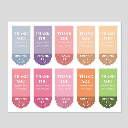 10pcs Macaron Color Paper Sticker Handmade Candy Cookies Gift Packing Sticker Labels Diy Wedding Party Packing Supplies Stickers