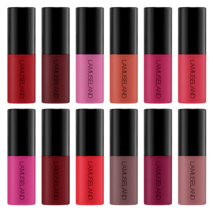 12 Colors Mini Liquid Matte Lipsticks Set Waterproof Non-stick Cup Long Lasting Velvet Lip Gloss Cosmetics Make Up Lip Glaze