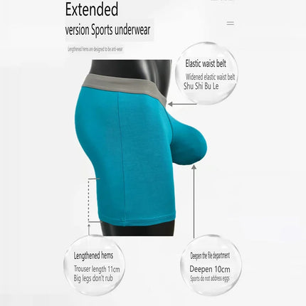 Large Pocket Modal Boxer Shorts Men's Solid Color Bullet Separation Shorts Sports Boxer Boxer Pants With Super Large Space