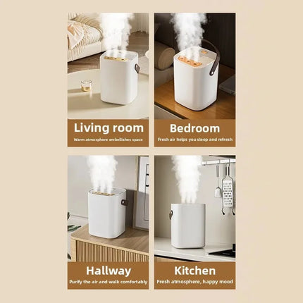 USB Connected Three Nozzle Humidifier 1.8L Large Capacity 3-Gear Adjustment Essential Oil Diffuser With LED Night Light