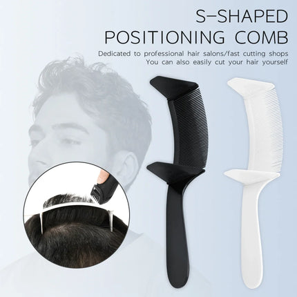 Barber Cuts Hair with A Curved Comb A Flat Top Haircut A Curved Positioning Comb and A Styling Tool，Special for Real Hair Wigs