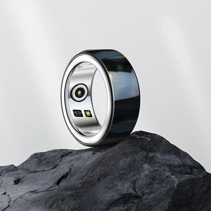 Waterproof R08M Health Smart Ring Nano Ceramic Stainless Steel Rings Heart Rate Blood Oxygen Sleep Emotion Monitor Sport For Man