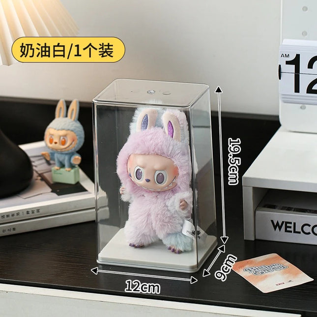 Trendy Transparent Silicone Rubber Display Box Blind Box Storage Case Protective Stand for Toys Collectibles