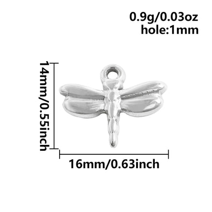5pcs Kawaii Charm Flower Star Crab Stainless Steel Pendants For Jewelry Making Supplies Assorted Mini Charms In Bulk DIY Finding