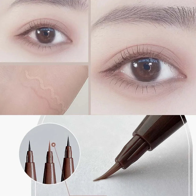 Double Head Eyeliner Pen Very Fine Tip Lying Silkworm Eye Brightening Waterproof And Durable Not Easy To Halo Dye Natural Makeup