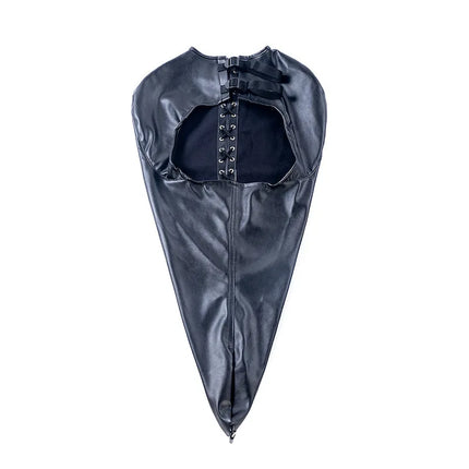 Adult Upper Body Harness Single Glove Arm Binder with Double Face Zipper Full Bondage Mask Hood for Couple BDSM Cosplay Sex Toys