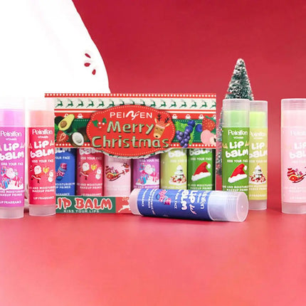 Fruity Color-Changing Lip Balm Set 6PCS Deep Moisture Tinted Balm for Dry Lips Christmas Gift Natural Lip Care for All