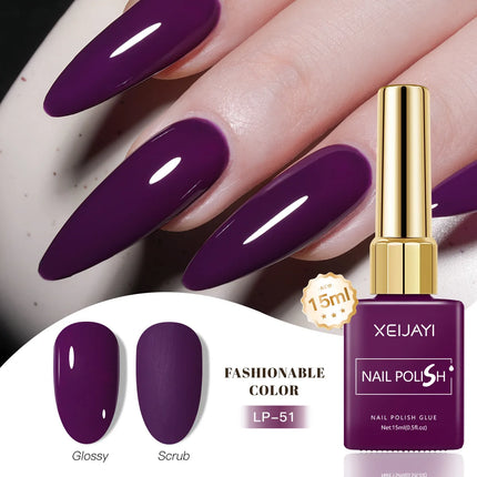 Colored Square Bottle Nail Varnish Gel 60 Colors Gloss Matte Ice-clear Nail Polish Fruit Green Nail Art Soak Off UV Gel Lacquer