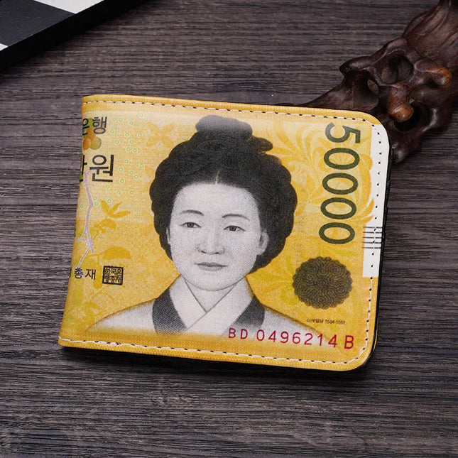 Funny USD Dollar Wallet for Men's Boys Money Clip PU Leather Novelty Gift Women Male Coin Purse Pouch Monederos Para Mujer