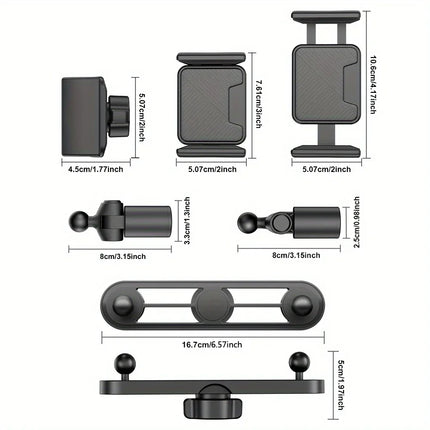 Dual Phone Tripod Stand 1.6M Adjustable with Clip for Live Video Recording Portable Floor Holder Support 2 Phone Simultaneously