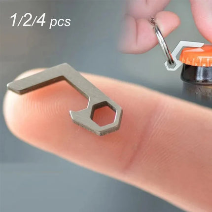 1-4pcs EDC Gear Mini Lightweight Bottle Beer Opener Keyring Pocket Utility Gadget Outdoor Camp Hike Camping Key Chains Opener
