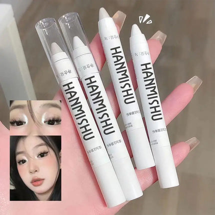 Shimmering Highlight Stick Pearlescent Matte Eyeshadow Silkworm Stick White Pen Glitter Silver Highlighter Pen Eyeliner Lyi A5V5