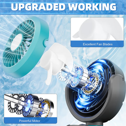 Nananuu Cordless Fan&Camping Light For Makita BL1830 Battery Camping Workshop Strong Wind Suitable Various Scenarios