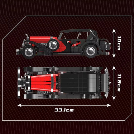 Creative Technical T50 Vintage Car Set Building Block The MOC Fantom Vintage Car Model Assembly Brick Toys For Kids Gifts