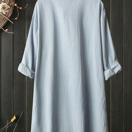 Plus Size Women's Flower Casual Shirt