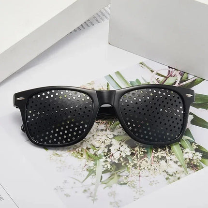 Men And Women Improving Vision Anti Myopia Astigmatism Glasses With Holes For Correcting Fatigue Pinhole Glasses