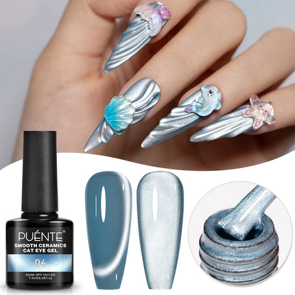 7.5ML Amber Moonlight Cat Magnetic Gel High Glossy Luxury Coffee Series Cat Eye Gel Soak Off UV Semi-Permanent Nail Art Varnish