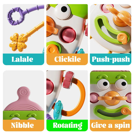 Bottle Handheld Ball Toy, Children's Six in One Early Education Enlightenment Toy, Christmas and Thanksgiving Gift, Random Color