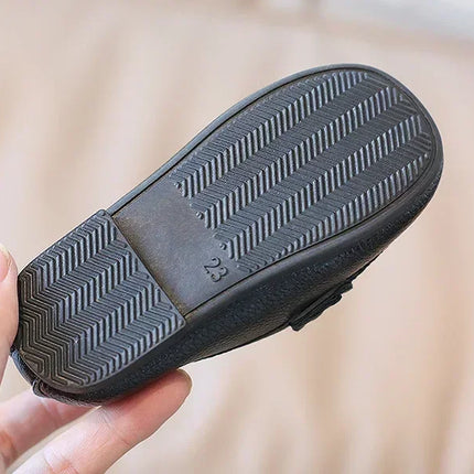 Boys Leather Shoes Black White for School Party Wedding Kids Formal Flats Loafers Slip-on Soft Loafers Children Moccasins 21-30