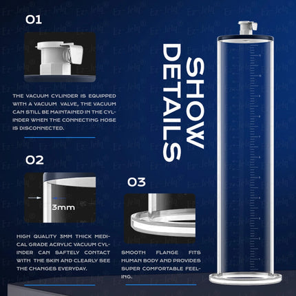 Acrylic Penis Pump Male Manual Penis Extension Enlargement Exerciser Prostate Masturbator Massager Adult Erotic Products For Man