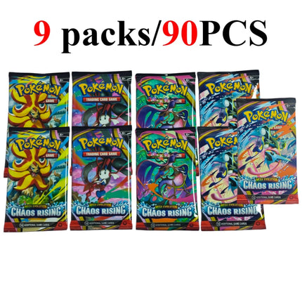 90/360PCS Pokémon Card Packs 151， ASCENDED HEROES 。Evolutions,PALDEAN FATES,English Reinforcement,Battle Transaction Card Gift