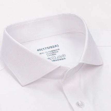 5XL Modal Polyester Fiber White Shirt Men's Long-Sleeved Casual Business Shirt Plus Size Big and Tall Easy Care