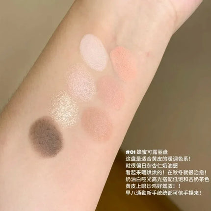Flower Knows Strawberry Cupid Collection Matte Glitter Shimmer Eyeshadow Face Palette Highlight Blush Longlasting Makeup Palette