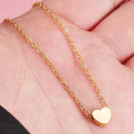 K Gold Plated Heart Necklace |Silver Plated Necklace Cute Dainty Love Pendant Necklaces for Women Gift for Girls Gift for Women