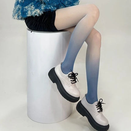 Women Y2K Gothic Gradient Tights Sexy Push-Up Nylon Pantyhose For Kawaii Lolita Stockings Cute