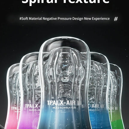 Male Masturbator Aircraft Cup Powerful Vacuum Sucking Transparent Soft Vagina Anal Pocket Pussy Penis Exercise Sex Toys Men 18+
