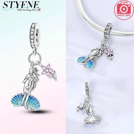 925 Sterling Silver Egyptian Pyramid Mummy Pharaoh Charms Beads Pendant Fit Original Bracelets DIY Jewelry Fine Gift