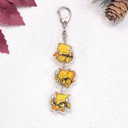 Pokémon Pikachu Bulbasaur Gengar Squirtle Car Keychain Accessories Acrylic Charms Pendant For Bag Key Holder Backpack Decoration