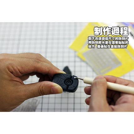 Model Metal Photo-Etched Parts Making Etching Sheet Pieces For Military Scene Science Fiction Handmade Tool Diorama Kit 1PCS