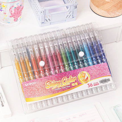 12-36 Colors Large Capacity Glitter Gel Pens for Journaling