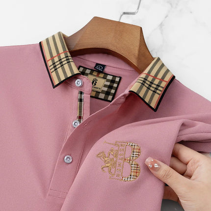2025 new luxury men's short sleeved summer high-quality designer boutique brand embroidered polo shirt business casual T-shirt
