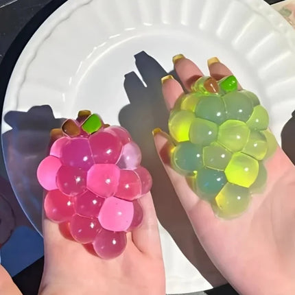 Taba Squishy Handmade Grape Squeeze Toy Sticky Fruit Stress Relief Slow Rebound Sensory Fidget Toy for Anxiety and Focus Gift