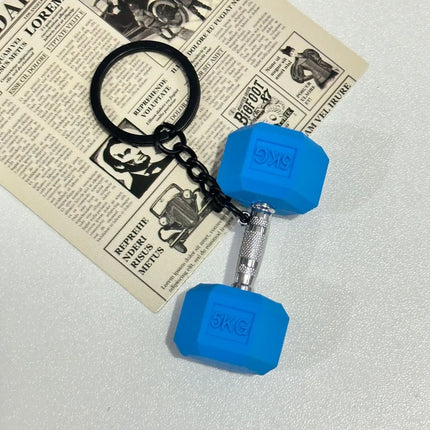 Mini Barbell Plates Key Chain Water Cups Creative Simulation Dumbbells Keyring Kettlebells Bag Charm Fitness Series Pendant