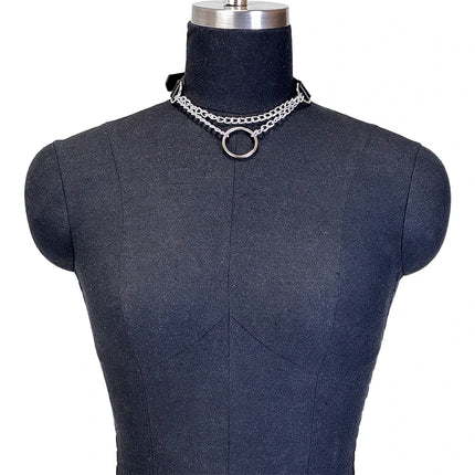 Women Sexy Collar Neck PU Leather Belt Harness Sexy Bondage Collar Choker Erotic Goth Pole Dance Neck Accessories
