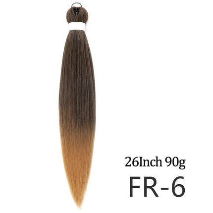 Pre-stretched long braided hair 26-inch crochet braided hair synthetic African Ombre giant Xpression braided hair