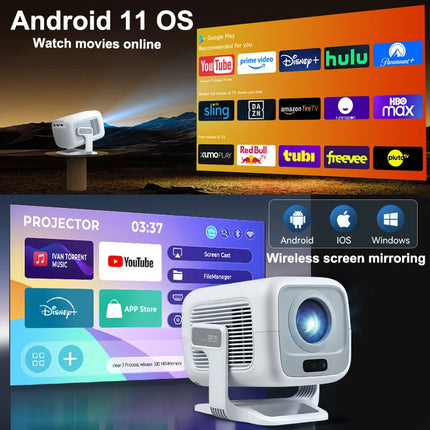 2026 Huaweishi X3 plus Projector Android 4K Native Portable 1080P Auto Focus  Video home Cinema Outdoor hd led hy320 Projetor