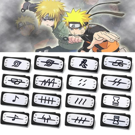 Anime Headbands Uzumaki Akatsuki Figure Cosplay Accessories Props Head Belt Cartoon Kids Boy Forehead Protector Baby Toys